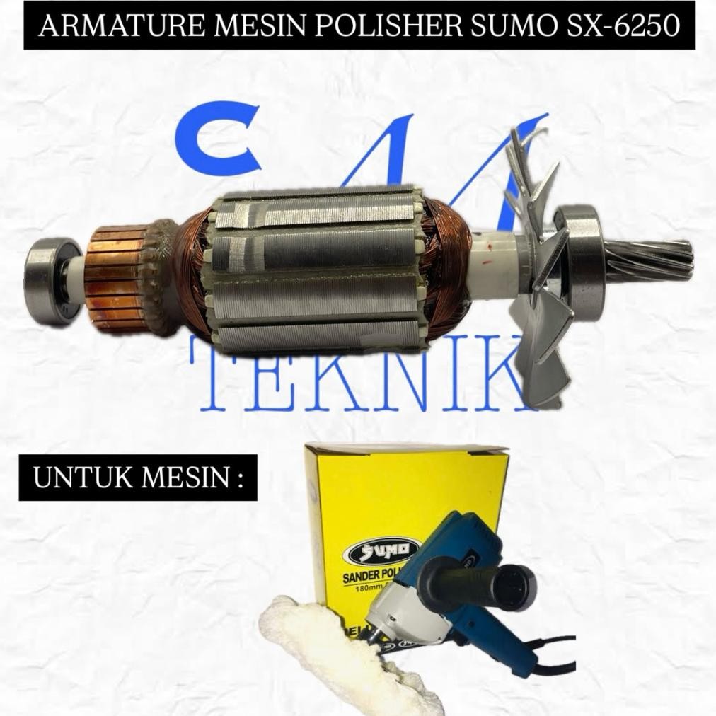 ARMATURE ANGKER MESIN POLISHER 180MM SUMO SX6250 ANGKER MESIN POLISHER SUMO SX6250 aSt