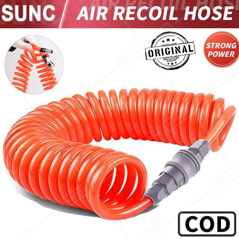 Recoil Hose Selang Angin Kompresor Spiral 6912 Meter selang kompresor angin Selang Recoil Angin Spir