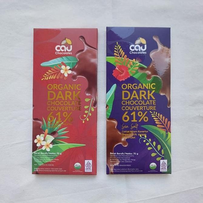 

Cau - Organic Dark Chocolate Couverture 70G ( Cokelat Coklat Keto )