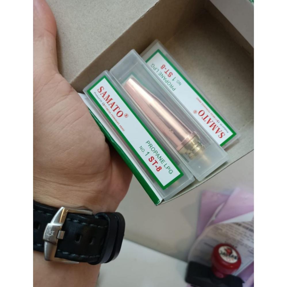 mata blender samato nozle cutting st8 no 1 / cutting tip strong 8 #1 / mata blender las potong samat