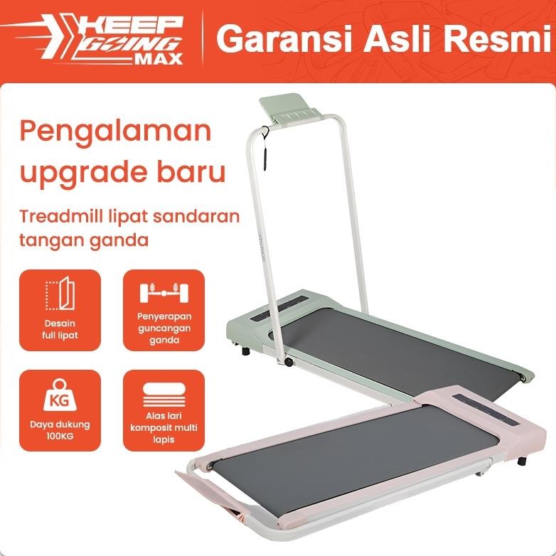 READY Keep Going Max - Treadmill rumah, treadmill lipat, tenaga kuda bertenaga 2,0HP, treadmill flat