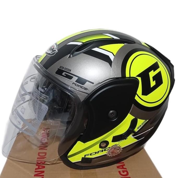 Helm SNI GHM Revo G Force Yellow Double Visor Terlaris