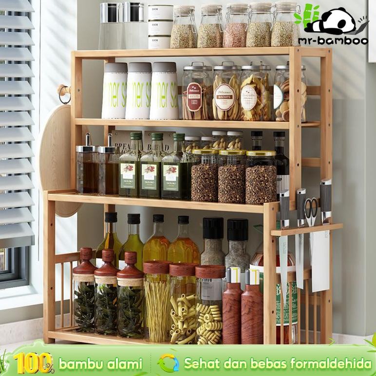 Botol Bumbu Rak/Rak Dapur/Rak Bumbu Dapur/Rak Serbaguna/Bumbu Dapur Bambu Serbaguna Rak/Rak Dapur Su