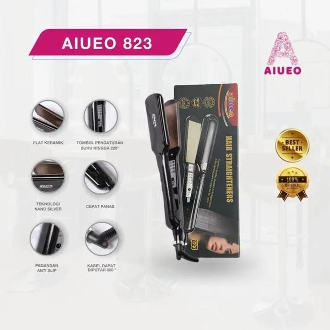 Aiueo - Catokan 823 Curly Straight  Lurus Keriting Alat Catok Rambut L