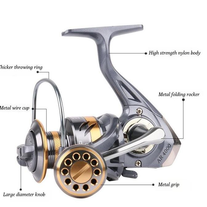 Reel Spinning 13BB AR Reel 5.8:1 Fishing Reel 60kg Drag Katrol Pancing Set Pancing Kenzi Reel Pancin