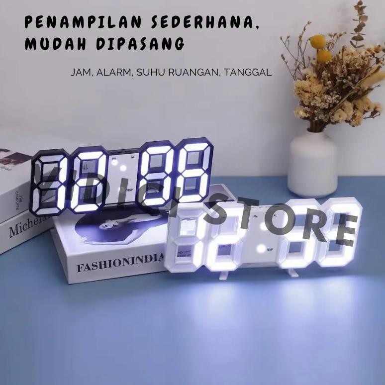 Racun Shopee Jam Dinding Digital Led 3D Gaya Modern Untuk Dekorasi Ruang Tamu/Jam Digital Led Full A