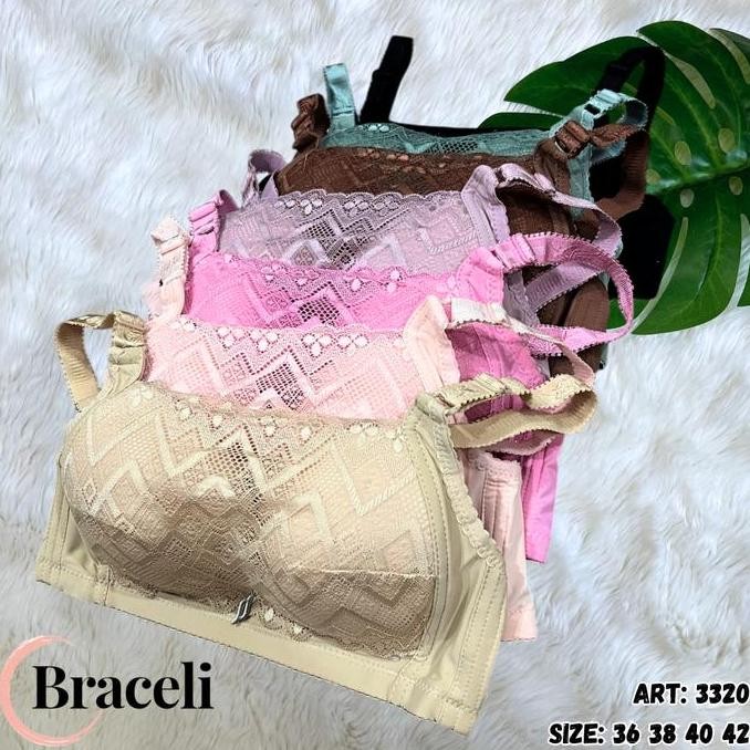 Dapat 3 PCS Bra Kemben Jumbo Tanpa Kawat Cup C Art 3320 DS