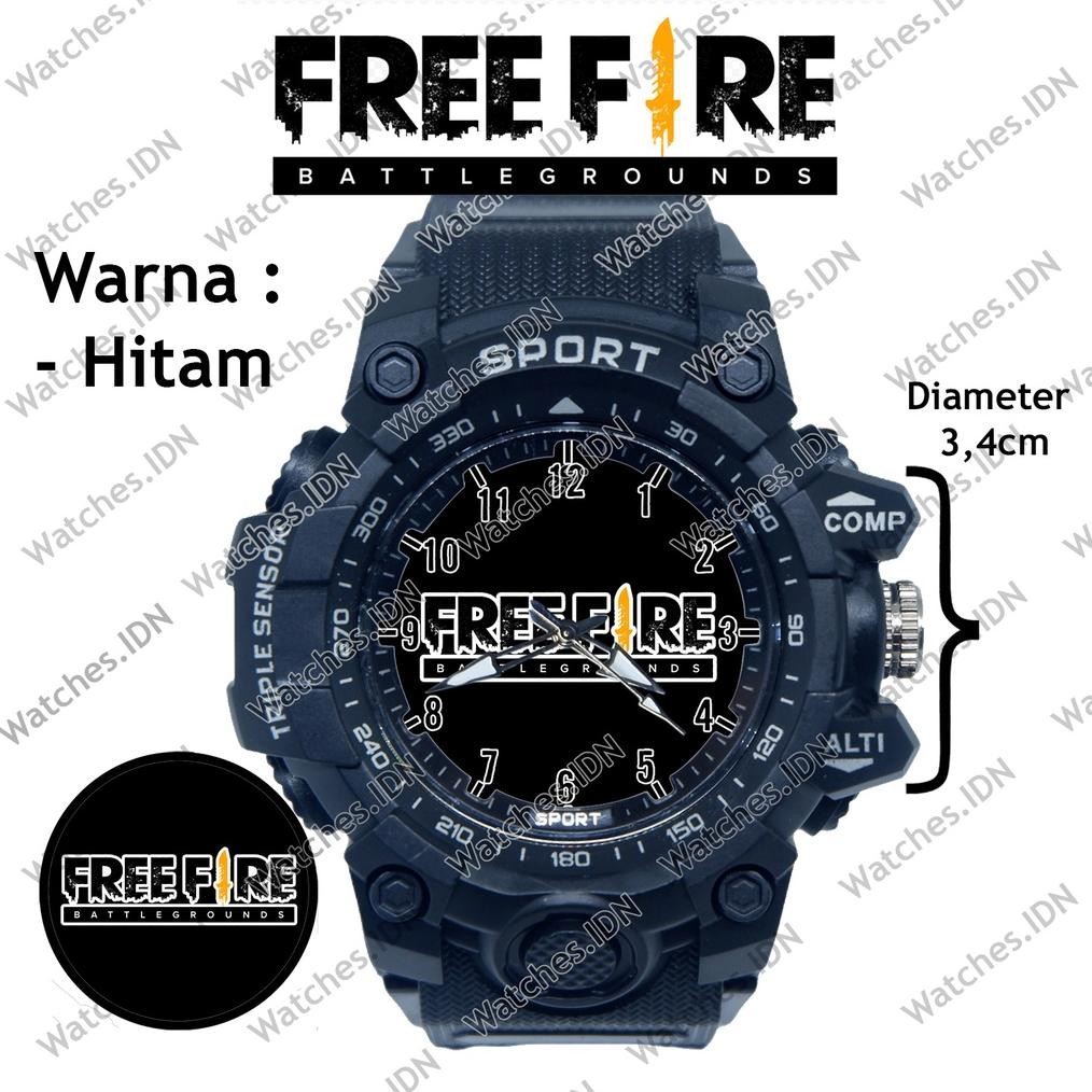 [Kecil Jam Tangan Anak Laki Laki Karakter Freefire Anti Air Model Terbaru Ew-45