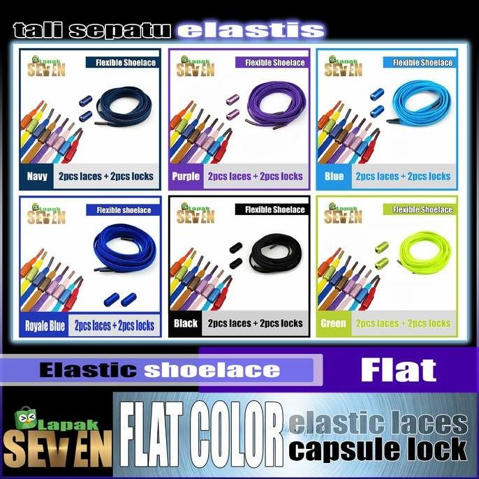 New Tali Sepatu Fleksibel elastis praktis navy blue