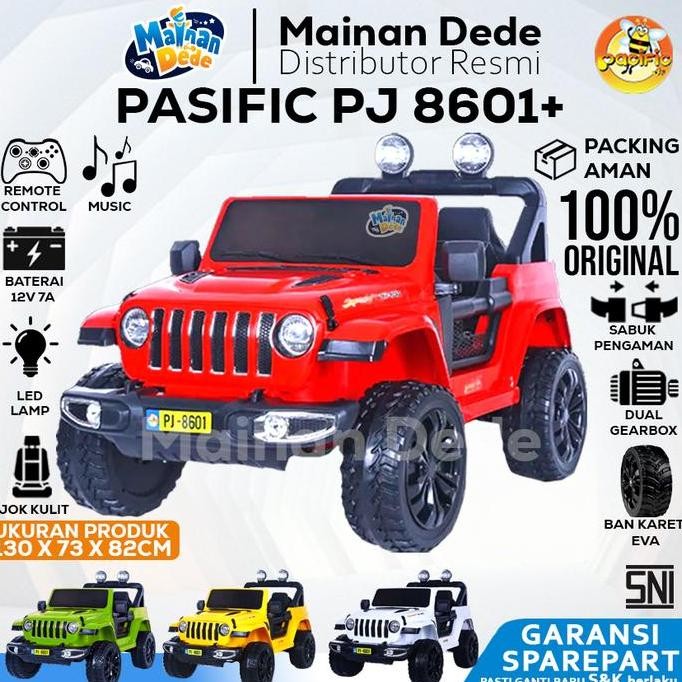 Mainan Mobil Aki Anak Jeep Rubicon Pasific Pj8601 Pj 8601
