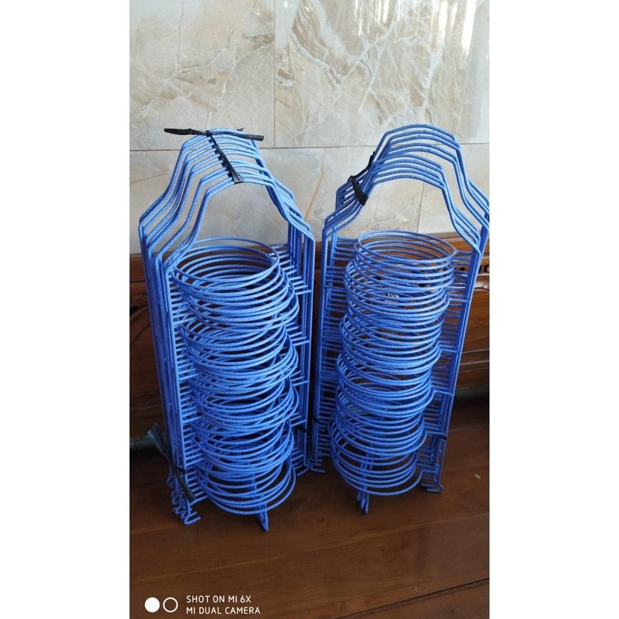 (Terbaru) Tentengan Piring Hajatan Besi Tebal coating karet 10 pcs (Terlaris)