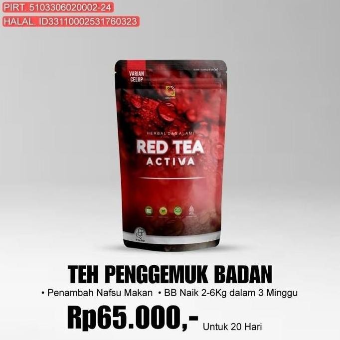 

welcome to tahuan jaya PENGGEMUK HERBAL Red Tea Activa ( celup )