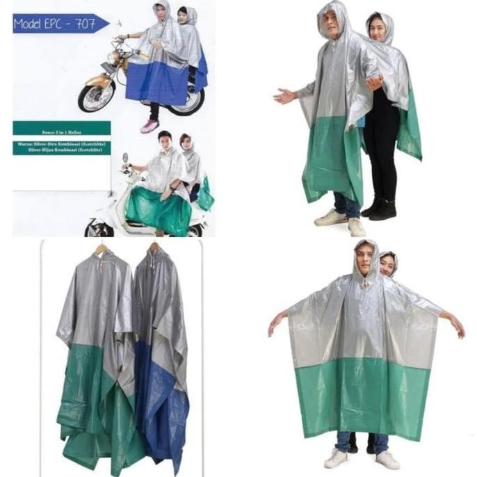 Ready JAS HUJAN PONCO 2 KEPALA JAS HUJAN PONCO 2 LENGAN JAS HUJAN ELMONDO