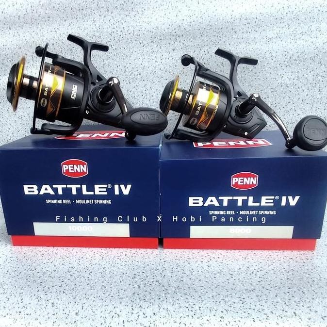 Reel Spinning PENN Battle IV 2000 3000 4000 5000 6000 8000 10000 Power Handle, Hydro Armour, 100% Or