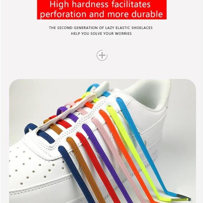 New Tali sepatu elastis gepeng pipih buckle capsule