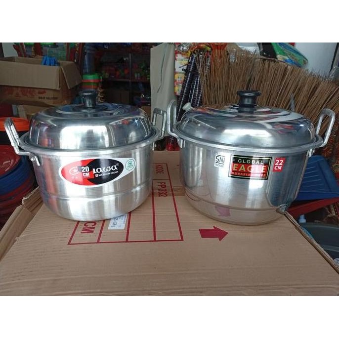 Panci Kukus Jawa / Global Eagle - Dandang - Langseng 36 40 45 50 + Saringan Jumbo Size