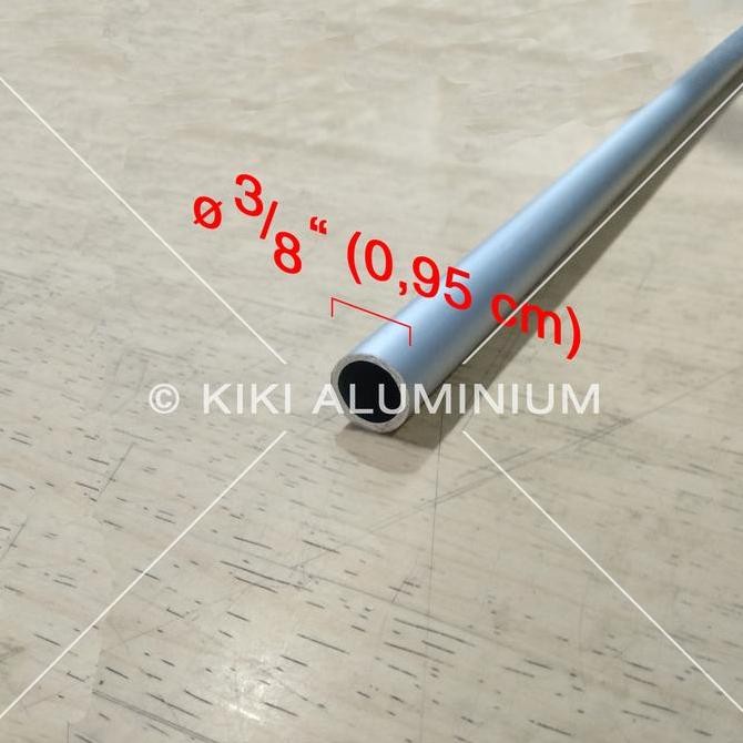 Pipa Aluminium - Diameter Luar 0,95 Cm (3/8 Inch) - Tebal 1 Mm - Diameter Dalam Sekitar 0,75 Cm - Pa