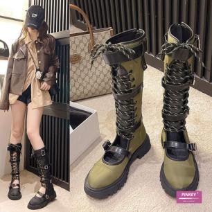 PINKEY P332 Sepatu Long Boots Panjang Wanita Boots Populer