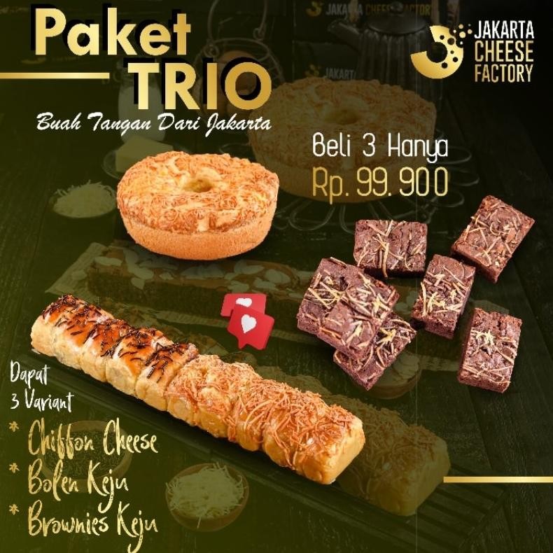 

Paket Trio Oleh Oleh Jakarta By Jakarta Cheese Factory
