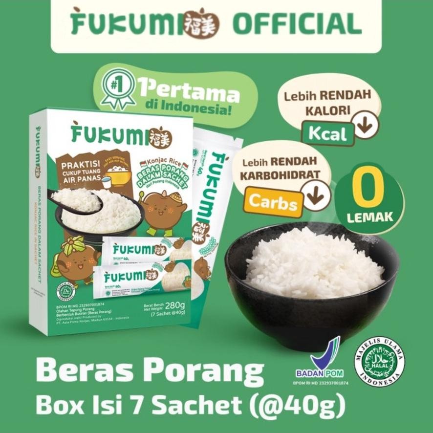 

Fukumi Beras Porang Sachet Shirataki Rice Beras Diet ( 7 X 40Gr )