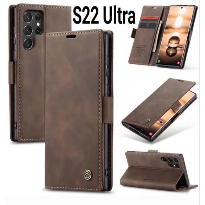 BEBAS ONGKIR - Flip Case Samsung S22 S22 Plus S22 Ultra CASEME Leather Wallet Casing