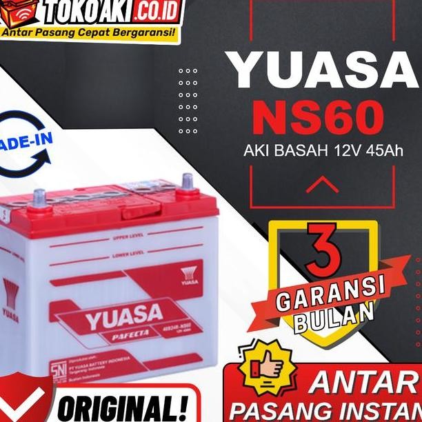 Aki Honda Ferio 19962 Yuasa Ns60 45Ah