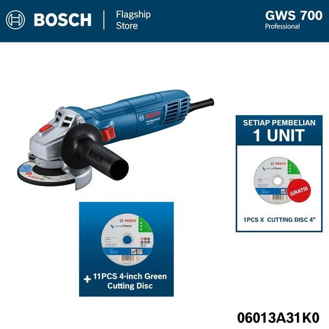 NEW - BUNDLING GWS 700 + 2 Pcs Green Cutting Disc / Angle Grinder with Accessories - 060AK0_26086970