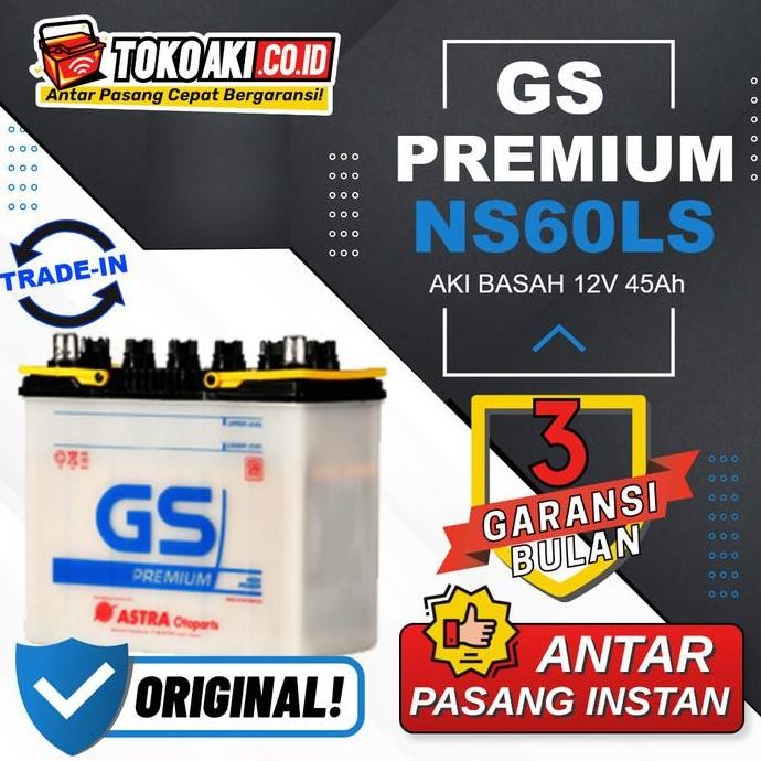 BEBAS ONGKIR - Aki Wuling Confero - GS Astra Premium NS60LS / 46B24LS - 2V 4Ah