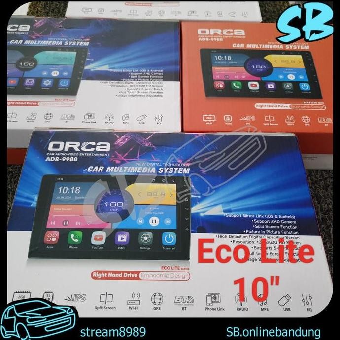 TERMURAH - Orca Eco Lite 10" 2/32 Headunit Android Car Audio TV Mobil New