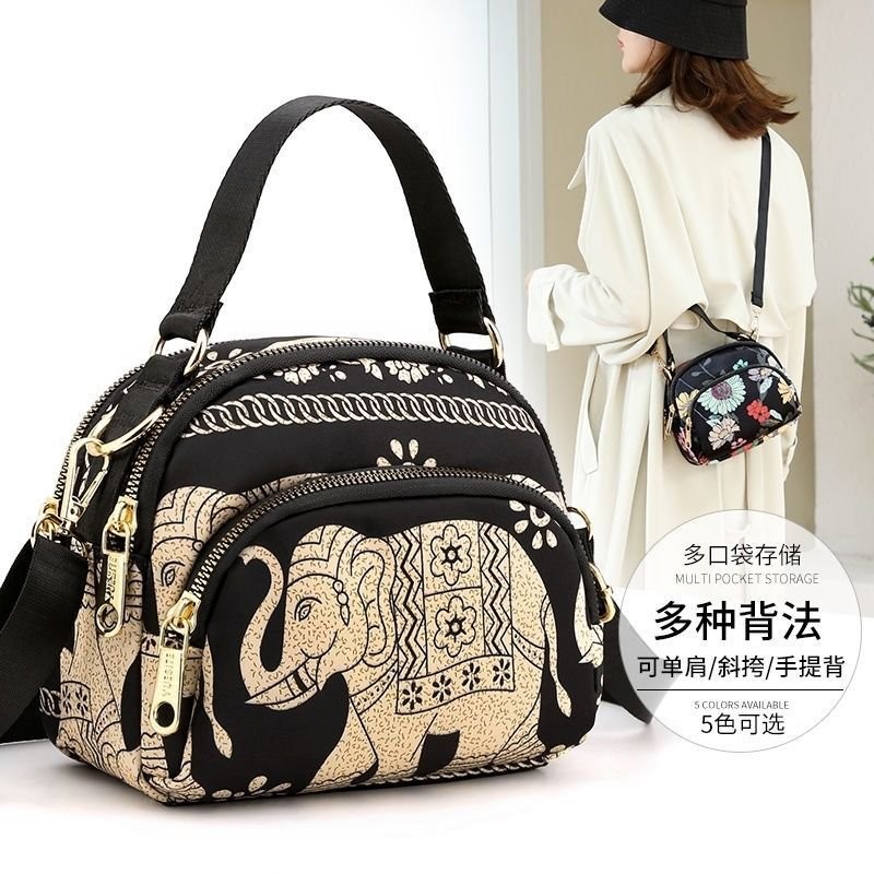 Tas Sederhana Kain Oxford Ringan Tas Selempang Kasual untuk Wanita Nylon