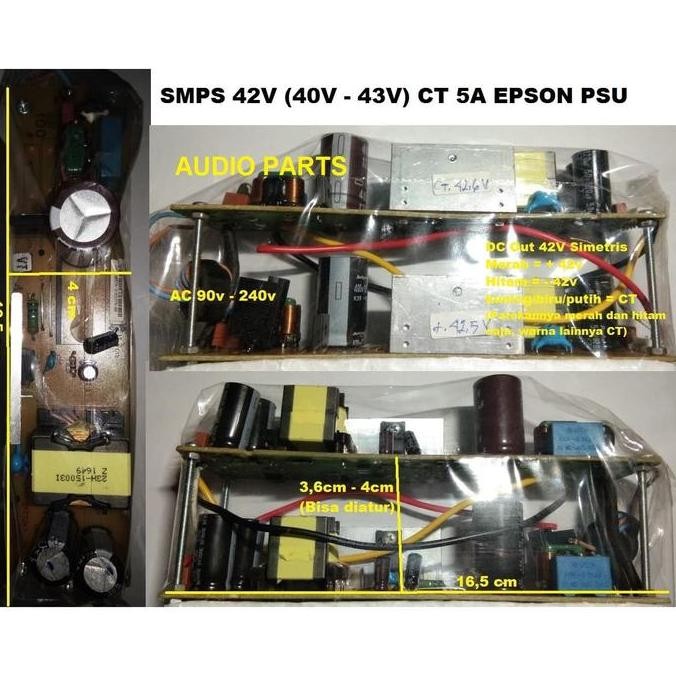 SMPS AC 220v to DC 42V CT 5A Double PSU