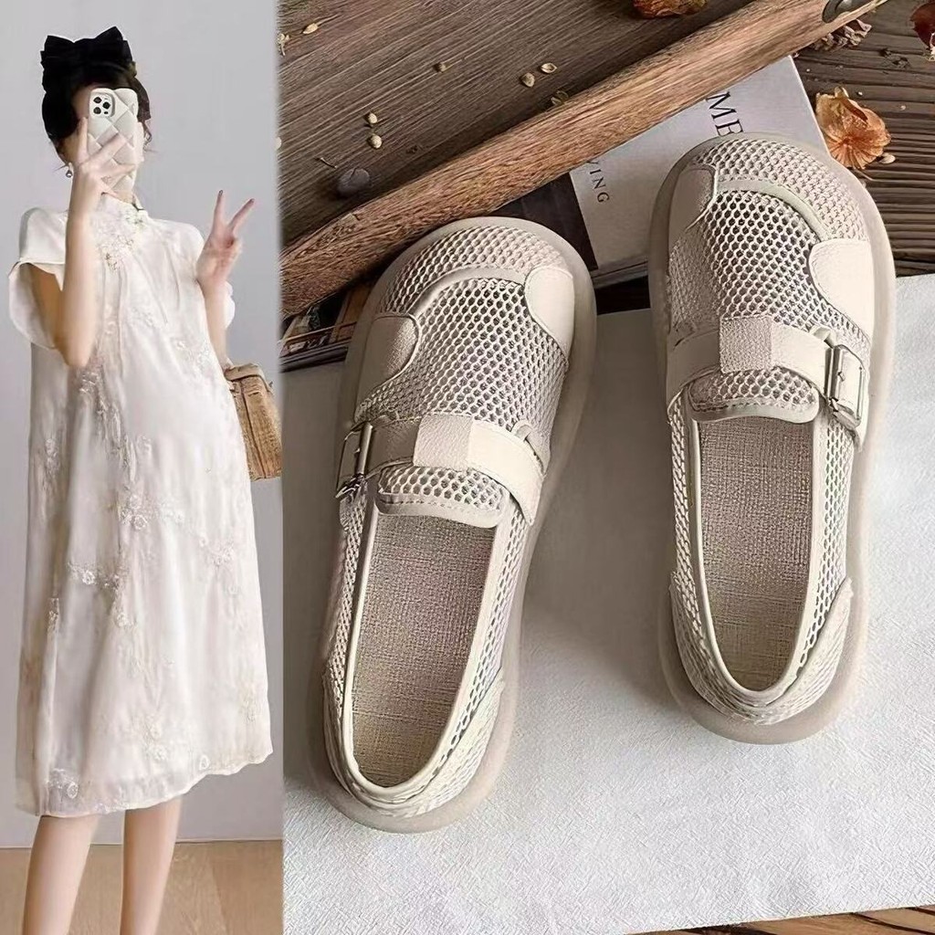 Sepatu Kain Wanita Sol Lembut Sepatu Slip-On Tidak Melelahkan untuk Wanita Hamil dengan Edema Sandal