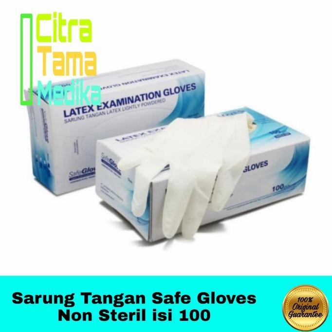 NEW safe gloves sarung tangan latex isi 100pcs