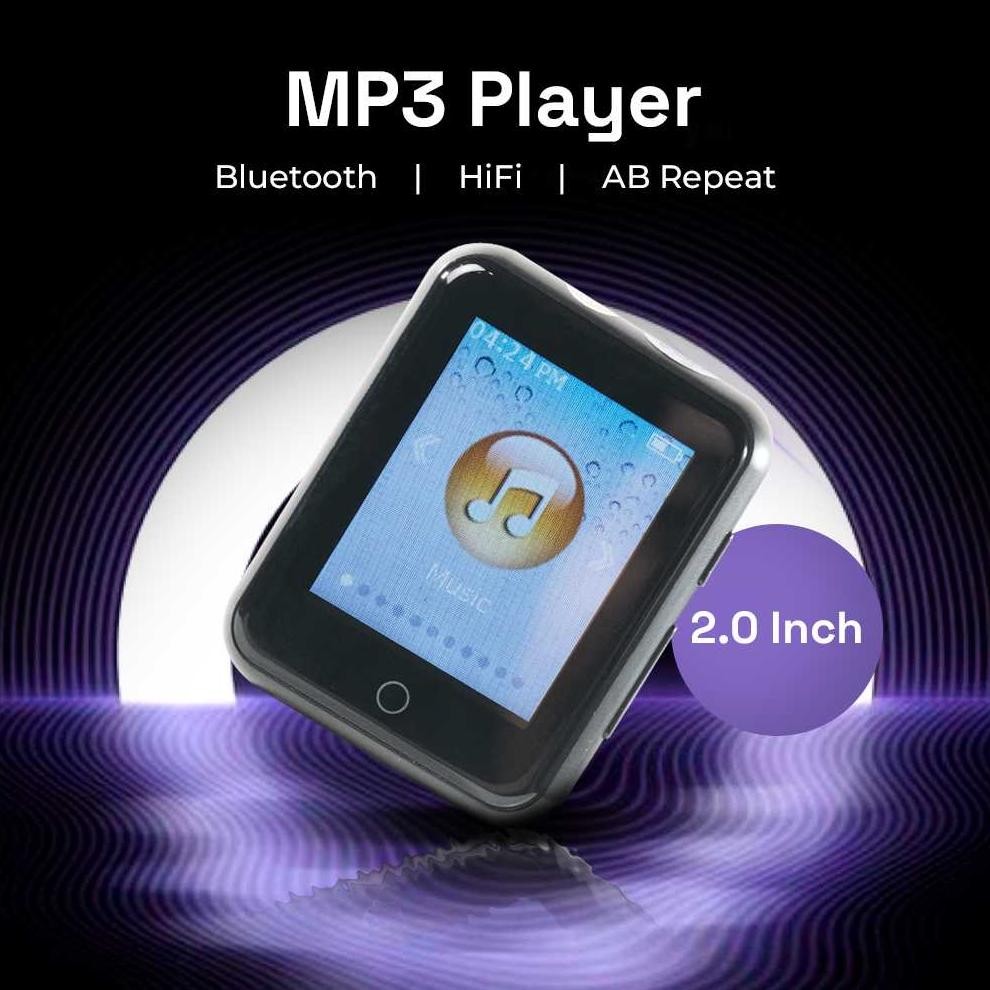 Worallymy MP3 Digital Audio Player Bluetooth HiFi AB Repeat 2.0 Inch - S309