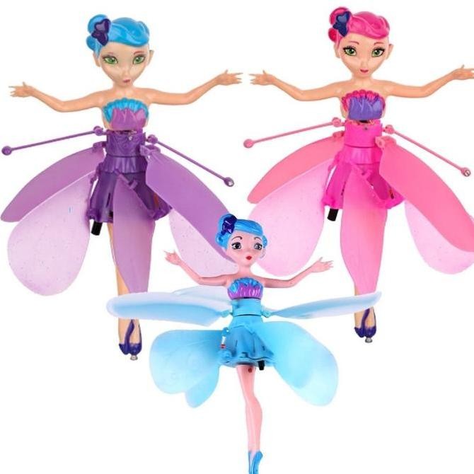 TERMURAH - Boneka Terbang Sensor Doll Peri Mainan Anak Flying Barbie