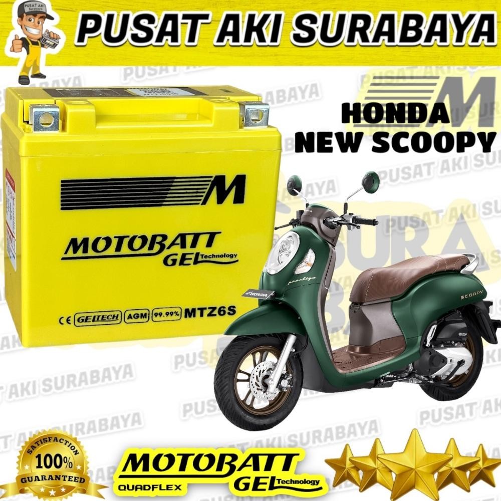 Original Honda Scoopy Aki Motor Motobatt Mtz6S Accu Motobat Gel Scoopy Fi New Nmax Pcx Ytz6V Aki Ori