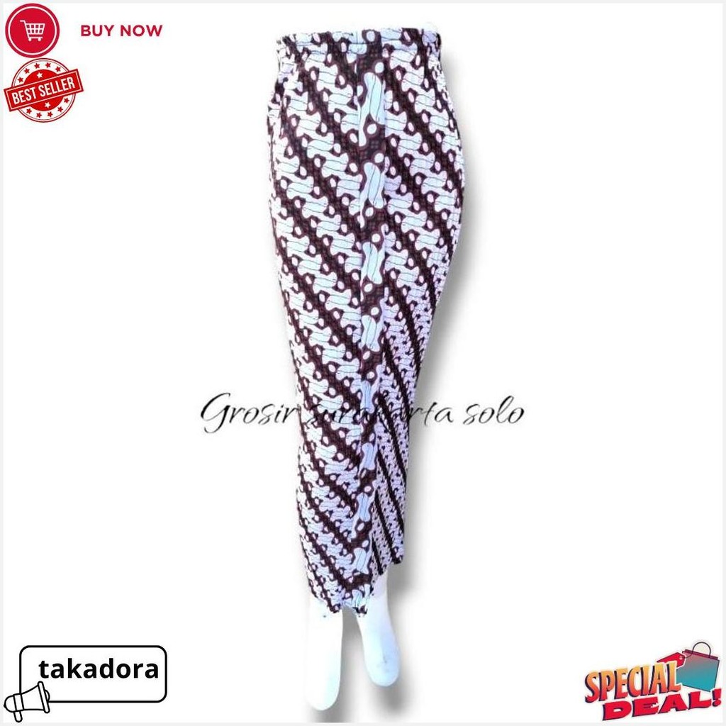 Rok Plisket Batik/ Rok Wiru Batik Motif Parangrusak / Barong Putih/ Rok Kondangan / Rok Akad Bisa Co