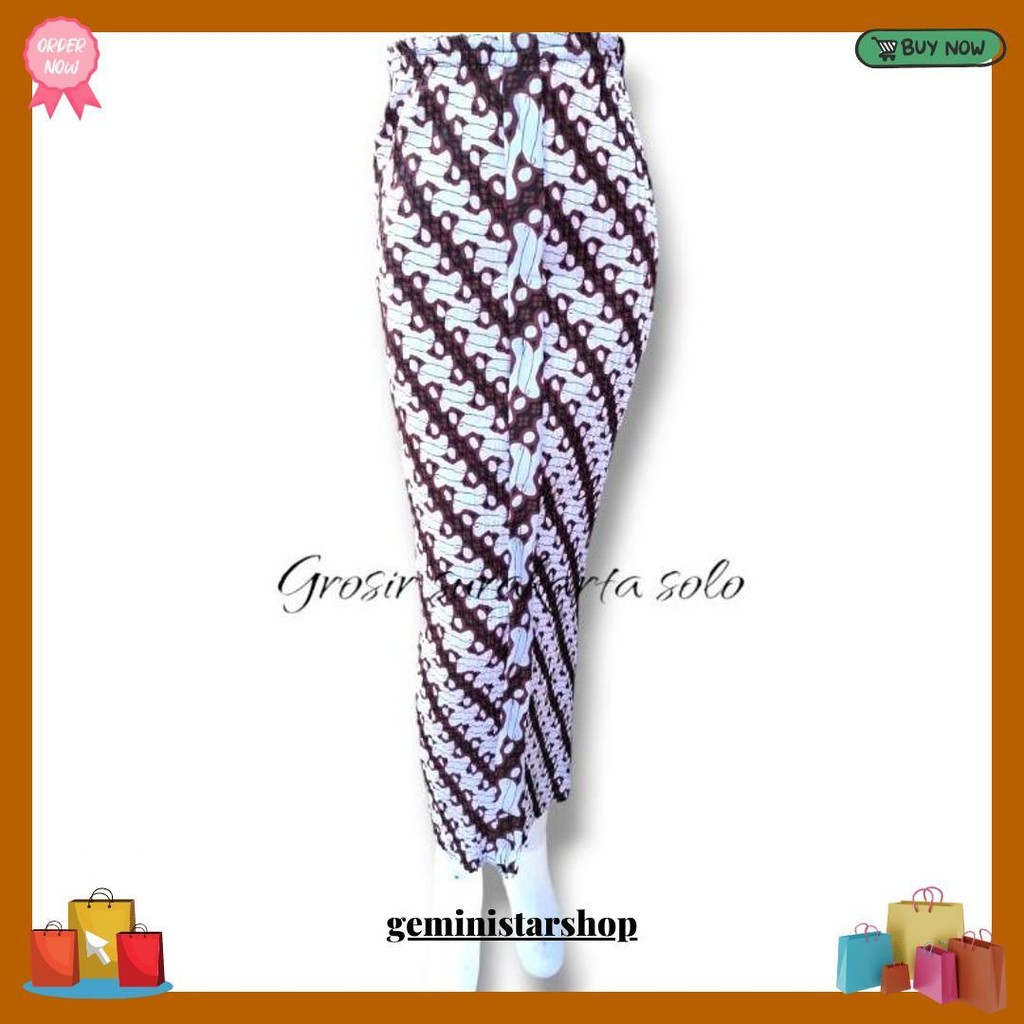 Rok Plisket Batik/ Rok Wiru Batik Motif Parangrusak / Barong Putih/ Rok Kondangan / Rok Akad Bisa Co