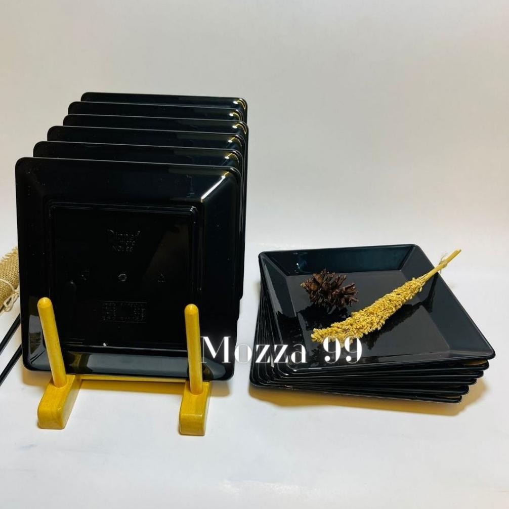 Bisa Cod Mozza.Kitchen_99 _ Piring Kotak Melamin P-88 9 Inc #Piring Mie Gacoan # Bm - (1 Lusin) - Pi