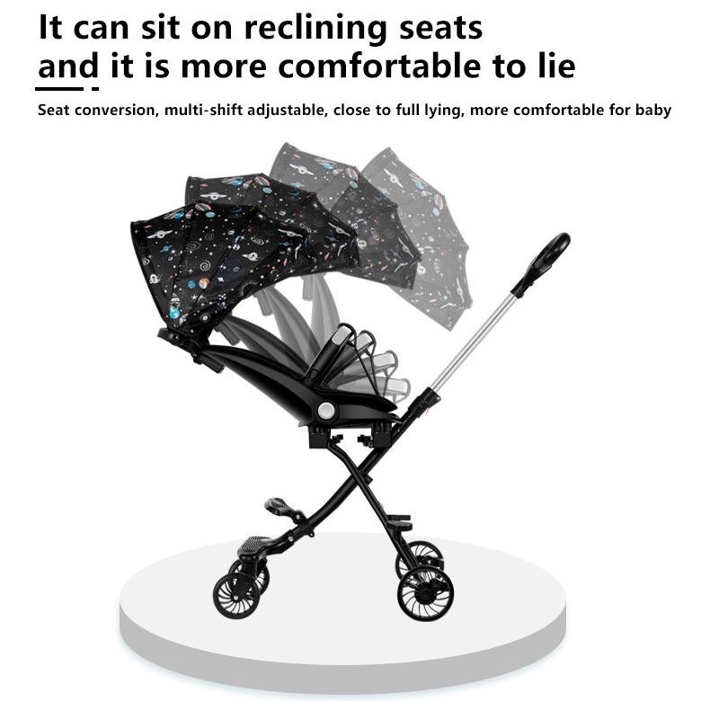 Mmflight Stroller Baby Lipat Travelling  Stroller Anak Kereta Dorong Bayi 2 Arah 0-5 Tahun