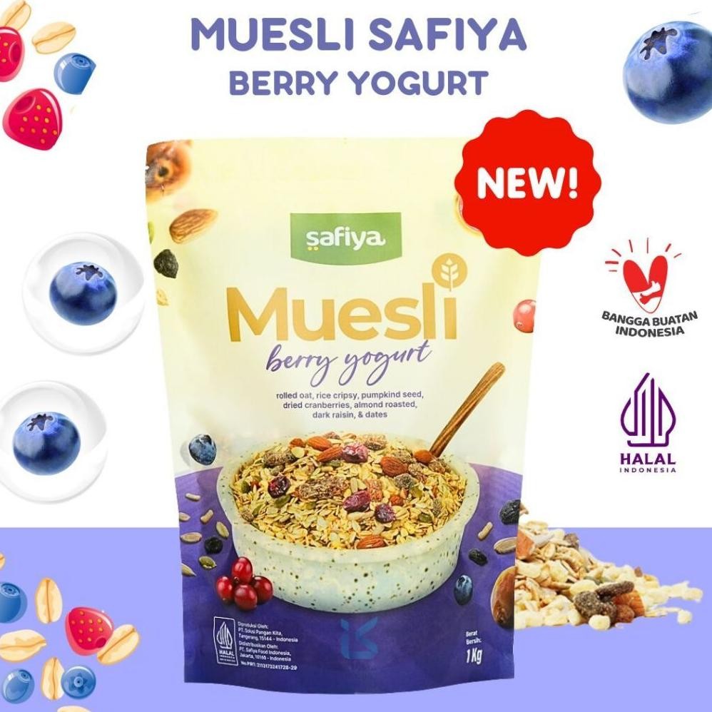 

Muesli Berry Yoghurt 1Kg Safiya - Sereal Makanan Sehat