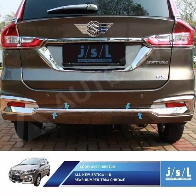 Lis List Bemper Belakang Bawah Chrome All New R3 Ertiga 2018 Merek Jsl Promo