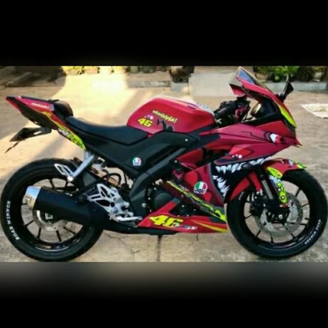 Sticker decal r15 v3 SHARK MERAH Original