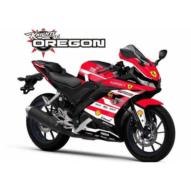 Decal striping R15 V3 FERRARI RED Original