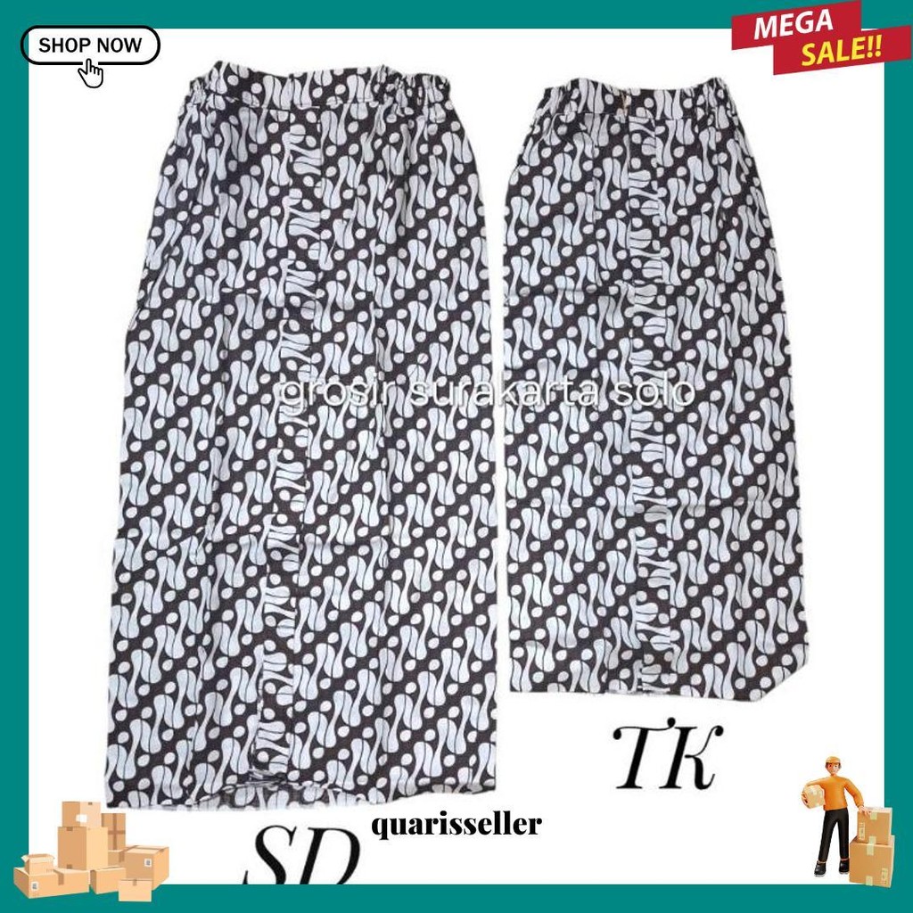 Rok Wiru Anak Tk/Sd / Rok Instan Wiru Jarik Anak / Rok Batik Wiru Instan Cod