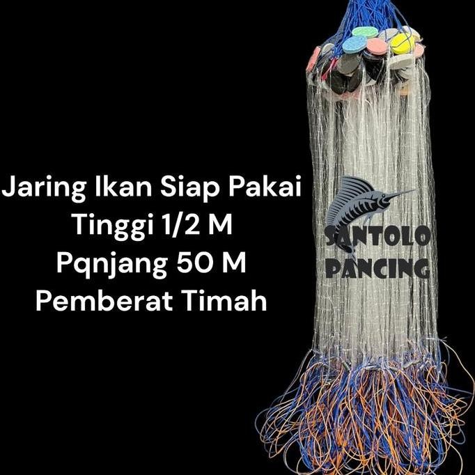 Jaring Ikan Siap Pakai Jaring Ikan Bentang Jaring Pukat Jaring Meteran Jaring Murah Tinggi m (seteng