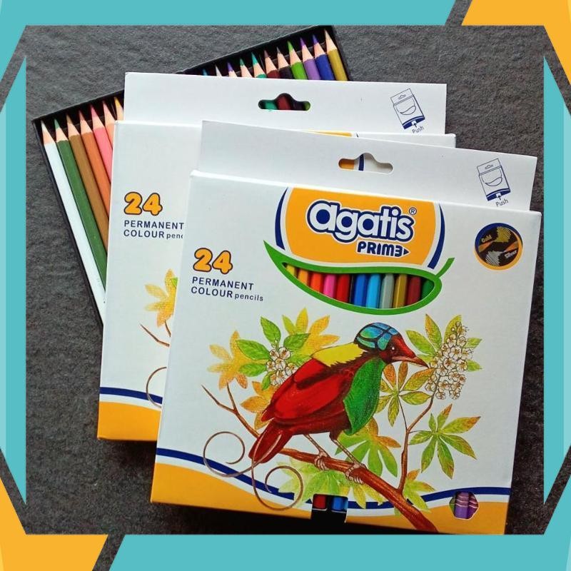 

Termurah Pensil Warna Colored Pencils Agatis Prime 24 Warna Panjang ( Set ) [ Original ] ZZQ-05