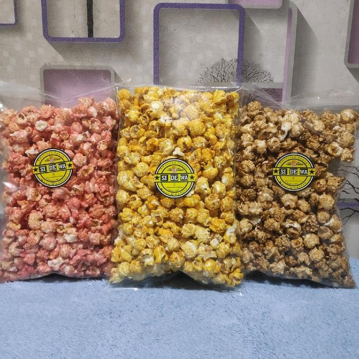 

LS POPCORN MIX 600g caramel coklat stroberi SI DE WA cemilan viral terlaris