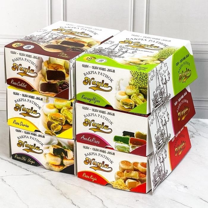 LS ( PAKET 6 BOX ) BAKPIA NAYLA JOGJA ISI 10 Snack Cookies Food Makanan Manis Cemilan