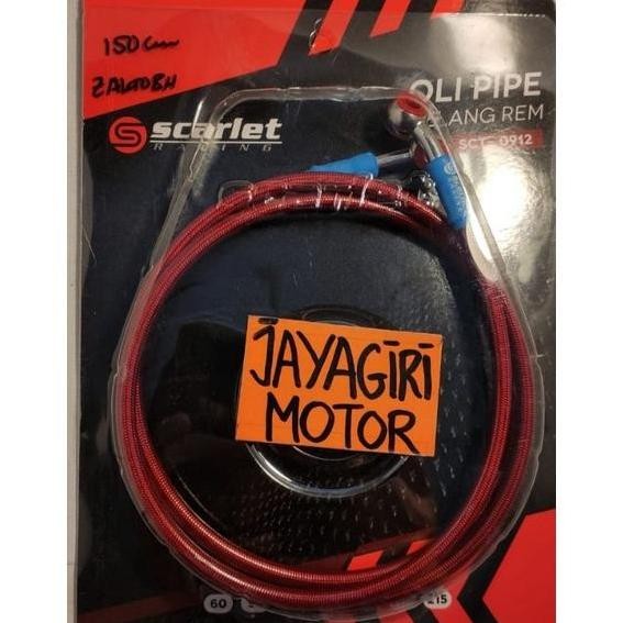 Selang Rem 150cm 215cm Scarlet Universal Master Cakram Slang Depan Belakang Serat Kabel Brake Disk K